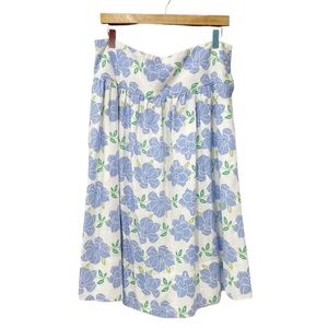 Draper James Blue Floral A-Line Skirt